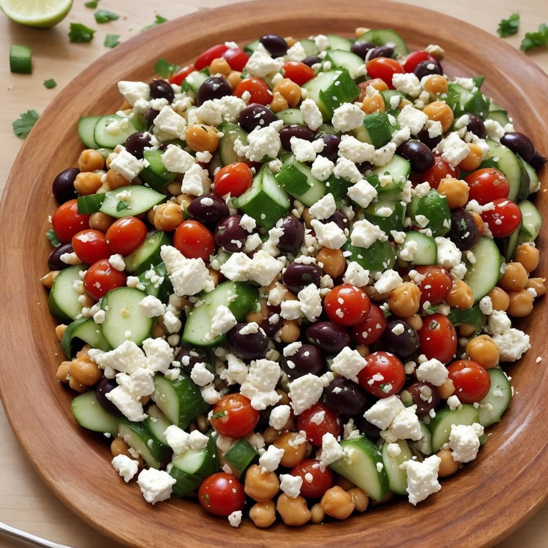 Salada Mediterrânea de Grão-de-Bico: Deliciosa e Nutritiva